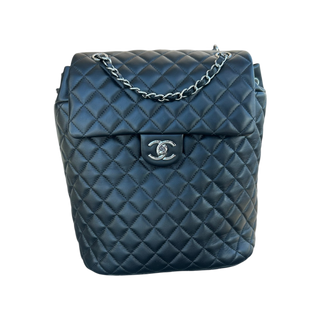 Chanel Black Lambskin Quilted Large Urban Spirit Backpack
