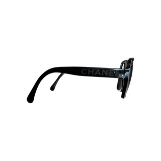 Chanel Black Logo Square Sunglasses