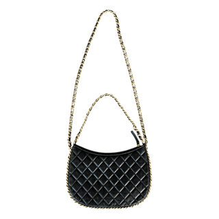 Chanel Black Quilted Lambskin Small Hobo Bag