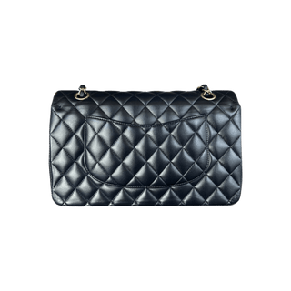 Chanel Navy Blue Lambskin Quilted Medium Flap Bag