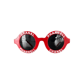 Chanel Pharrell Red & White Round Sunglasses