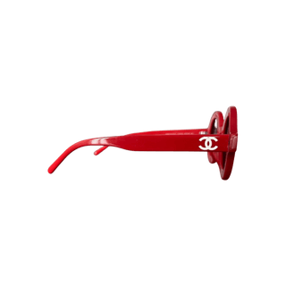 Chanel Pharrell Red & White Round Sunglasses