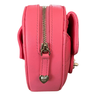 Chanel Pink Quilted Mini Heart Bag