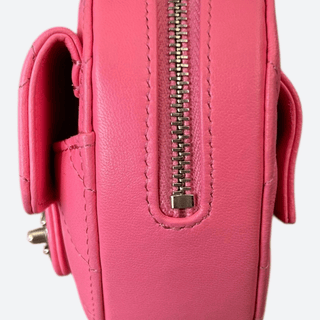 Chanel Pink Quilted Mini Heart Bag