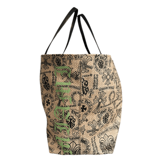 Chrome Hearts Beige & Black Miami Exclusive Stencil Beach Tote Bag
