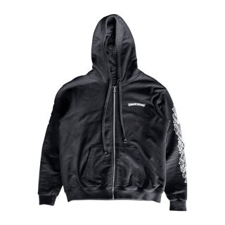 Chrome Hearts Black Aspen Exclusive Horseshoe Thermal Zip Up Hoodie
