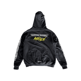 Chrome Hearts Black Aspen Exclusive Horseshoe Thermal Zip Up Hoodie
