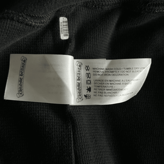 Chrome Hearts Black Aspen Exclusive Horseshoe Thermal Zip Up Hoodie