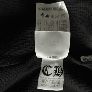 Chrome Hearts Black Aspen Exclusive Horseshoe Thermal Zip Up Hoodie