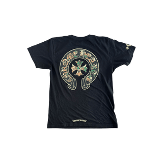 Chrome Hearts Black Camouflage Horseshoe Logo T-Shirt