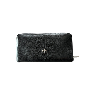 Chrome Hearts  Black Fleur Patch Wallet