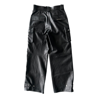 Chrome Hearts Black Leather Cargo Pants
