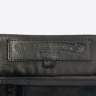 Chrome Hearts Black Leather Cargo Pants