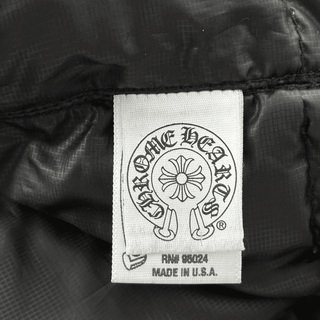 Chrome Hearts Black Leather Fleur Parka Jacket