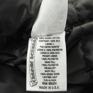 Chrome Hearts Black Leather Fleur Parka Jacket