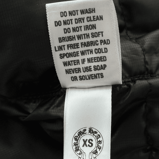 Chrome Hearts Black Leather Fleur Parka Jacket