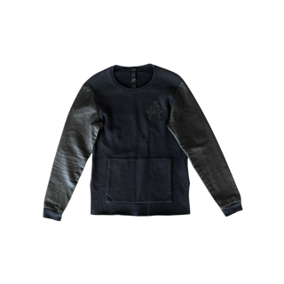 Chrome Hearts Black Leather Triple Cross Sweater