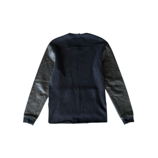 Chrome Hearts Black Leather Triple Cross Sweater