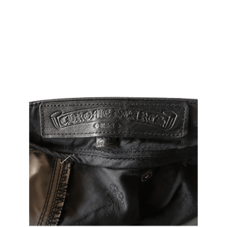 Chrome Hearts Black Nylon & Leather Carpenter Pants