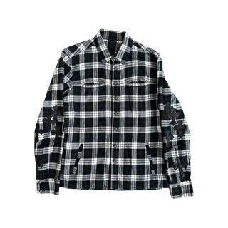 Chrome Hearts Black Plaid Cross Patch Flannel