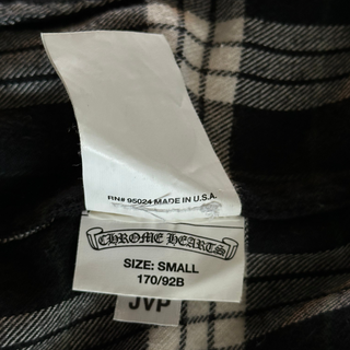 Chrome Hearts Black Plaid Cross Patch Flannel