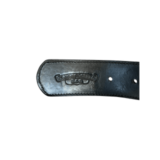 Chrome Hearts Black & Silver Rolling Stones Tongue Belt Strap