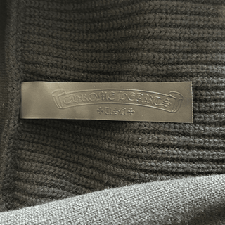 Chrome Hearts Black Triple Cross Patch Cashmere Cardigan