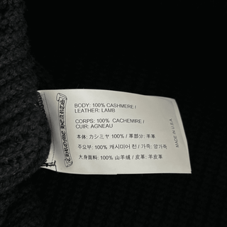Chrome Hearts Black Triple Cross Patch Cashmere Cardigan