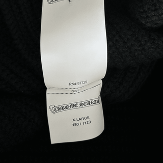 Chrome Hearts Black Triple Cross Patch Cashmere Cardigan