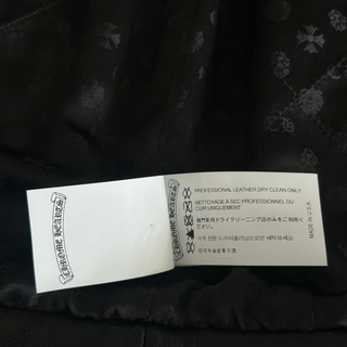 Chrome Hearts Black Triple Cross Patch Leather Jacket