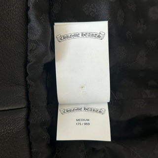 Chrome Hearts Black Triple Cross Patch Leather Jacket