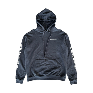 Chrome Hearts Black & White Cemetery Cross Logo Hoodie