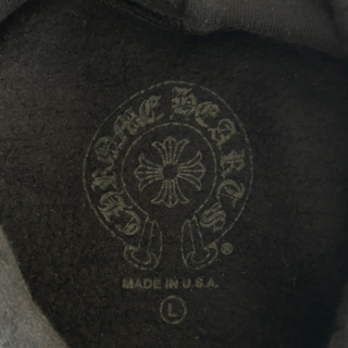 Chrome Hearts Black & White Cemetery Cross Logo Hoodie