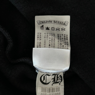 Chrome Hearts Black & White Cemetery Cross Logo Hoodie
