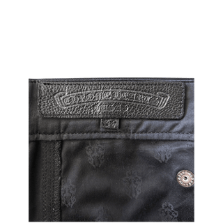 Chrome Hearts Black & White Cross Patch Carpenter Pants