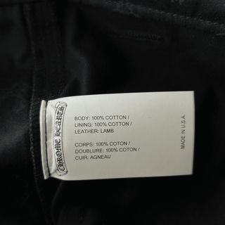 Chrome Hearts Black & White Cross Patch Carpenter Pants