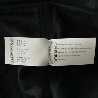 Chrome Hearts Black & White Cross Patch Carpenter Pants