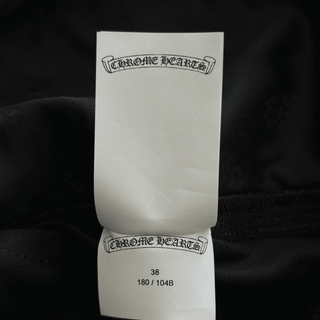 Chrome Hearts Black & White Cross Patch Carpenter Pants
