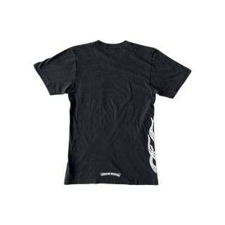 Chrome Hearts Black & White Flame Logo T-Shirt
