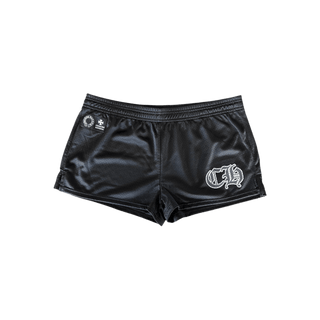Chrome Hearts Black & White Logo Mesh Women's Shorts