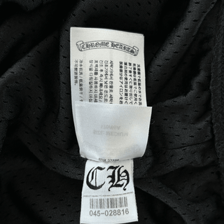 Chrome Hearts Black & White Logo Mesh Women's Shorts