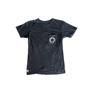 Chrome Hearts Black & White Malibu Cross Logo T-Shirt