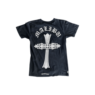 Chrome Hearts Black & White Malibu Cross Logo T-Shirt