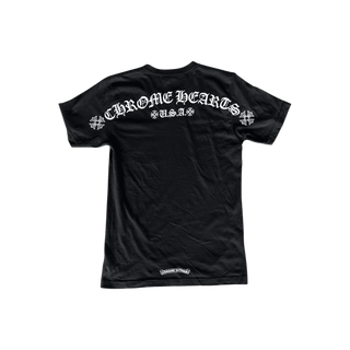 Chrome Hearts Black & White Scroll Logo T-Shirt