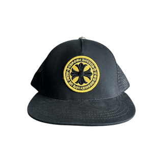 Chrome Hearts Black & Yellow Cross Logo Hat