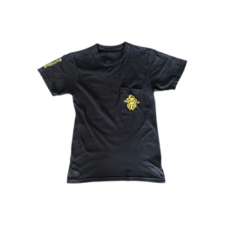 Chrome Hearts Black & Yellow Dagger Logo T-Shirt