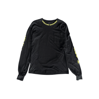 Chrome Hearts Black & Yellow Neck Logo Longsleeve T-Shirt