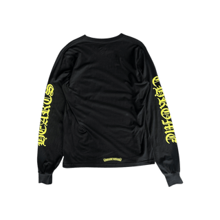 Chrome Hearts Black & Yellow Neck Logo Longsleeve T-Shirt