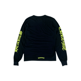 Chrome Hearts Black & Yellow Neck Logo Longsleeve T-Shirt