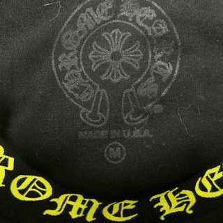 Chrome Hearts Black & Yellow Neck Logo Longsleeve T-Shirt